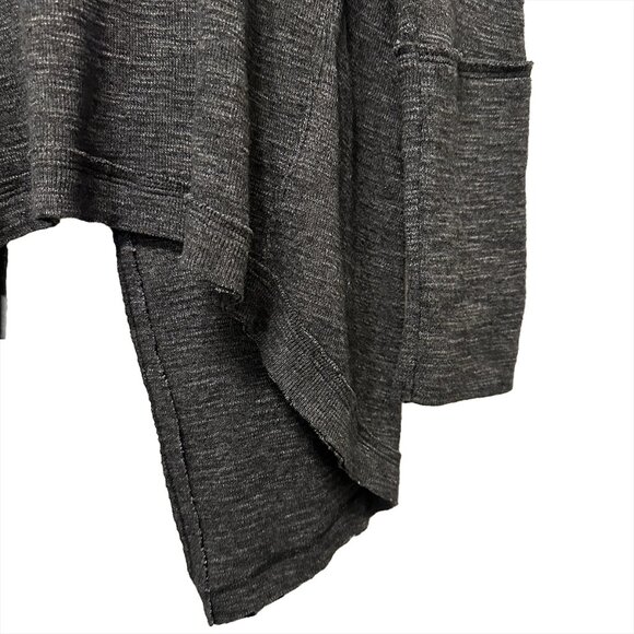 WE THE FREE Long sleeve, slit back, turtleneck sweater top - size XS - dark grey - Picture 4 of 9